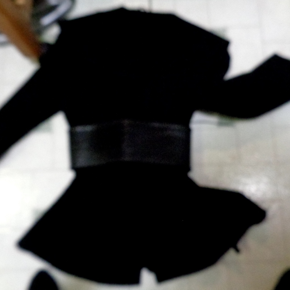 black leather taylored jacket